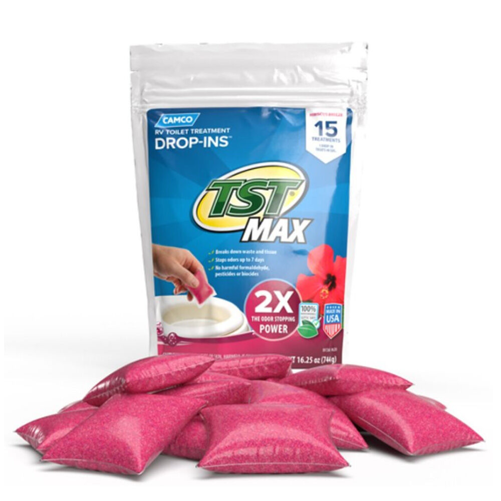 image of TST MAX Camper/RV Toilet Drop-Ins, Hibiscus, 15 pk