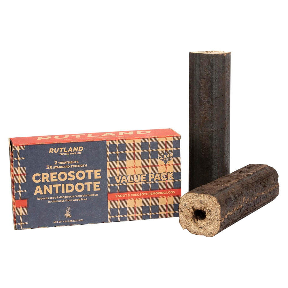 image of Creosote Antidote Chimney Cleaning Fire Logs, 2 pk