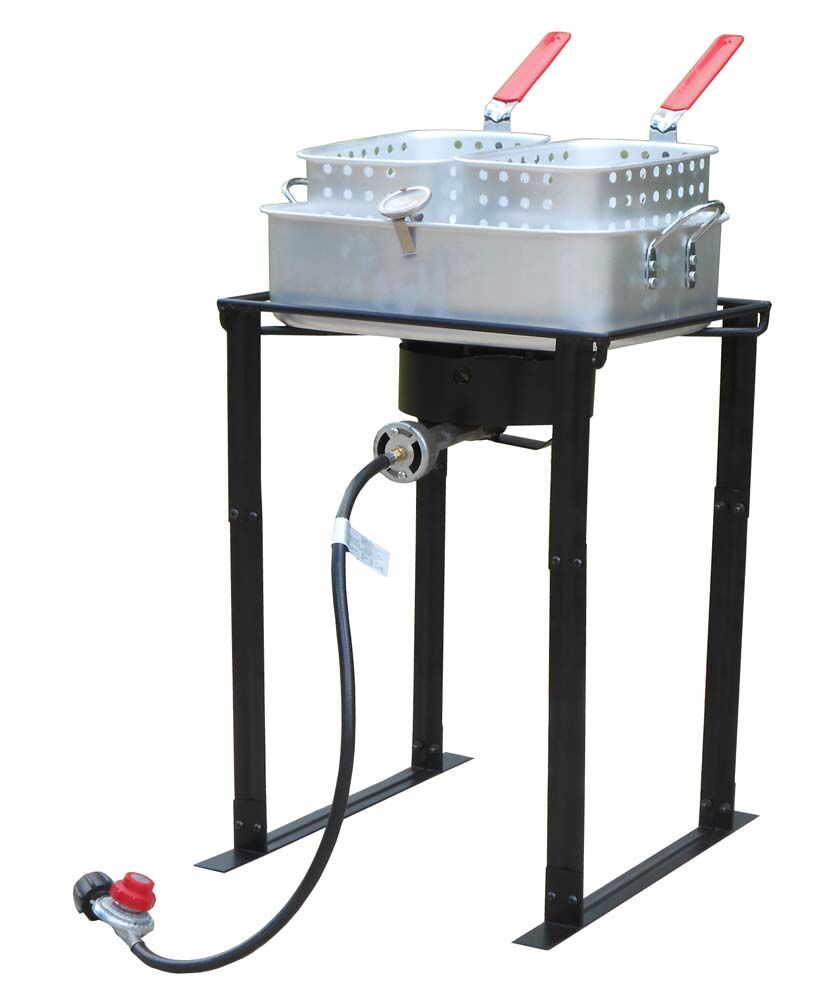 image of Rectangular Outdoor Cooker Package with Rectangular Fry Pan, 24 in