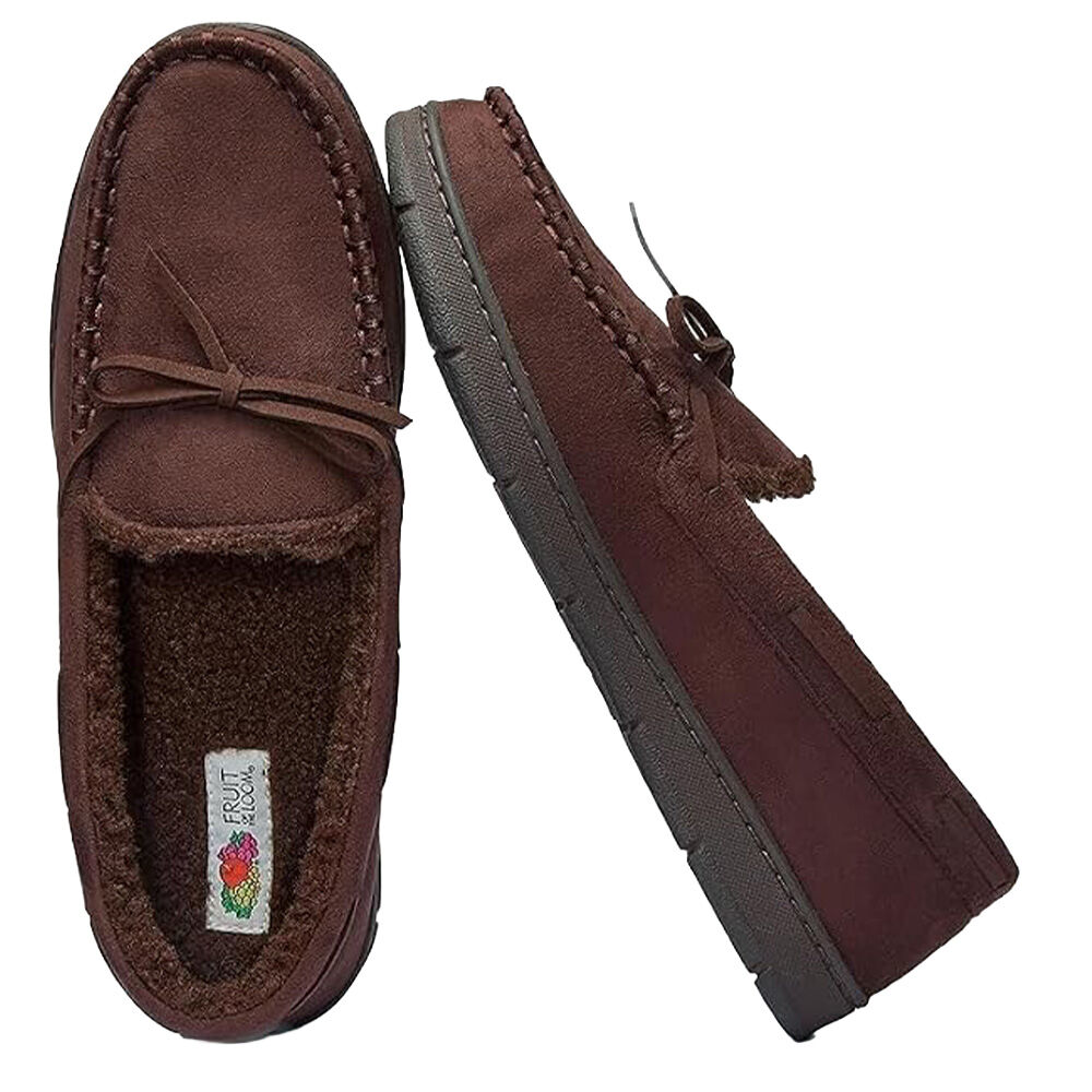 image of Men's Tassel Moccasin Slippers, Brown