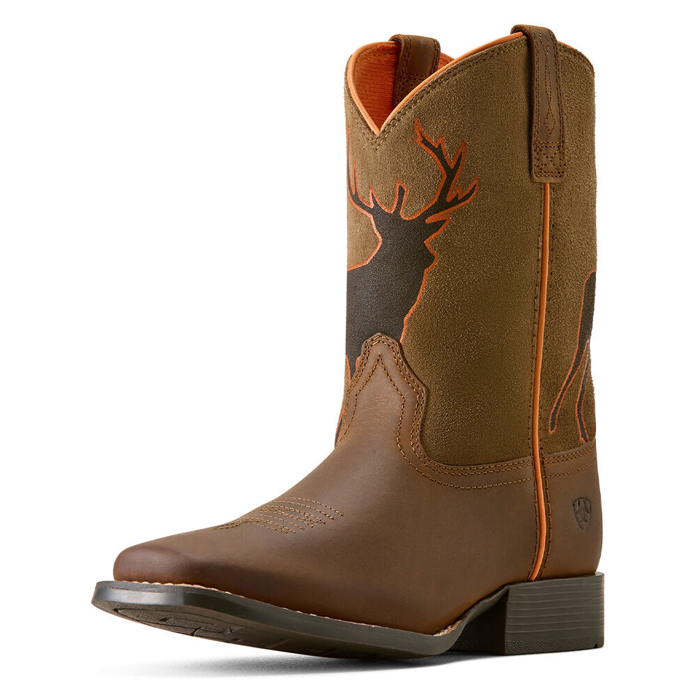 image of Youth Trail Cam Wide Square Toe Western Boot