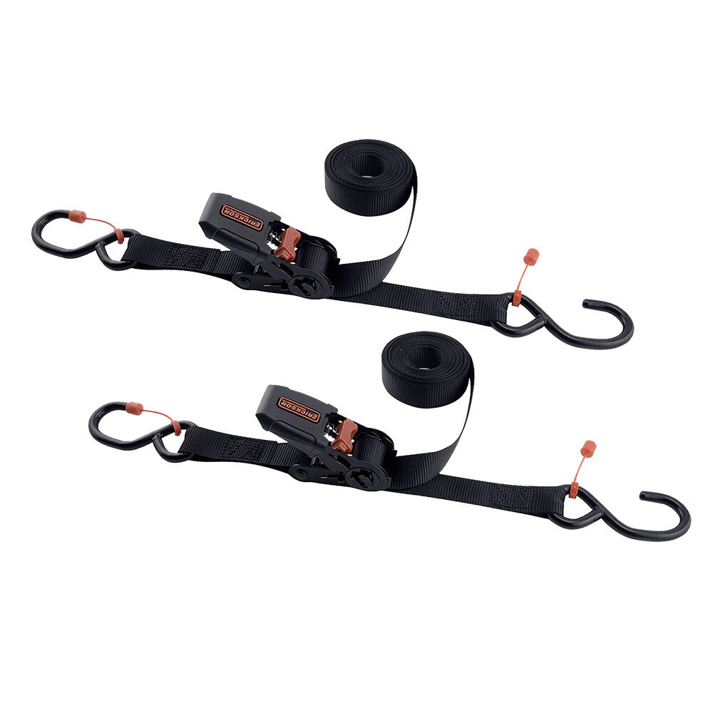 image of 1 in x 15 in Ratchet Straps, 2 pk
