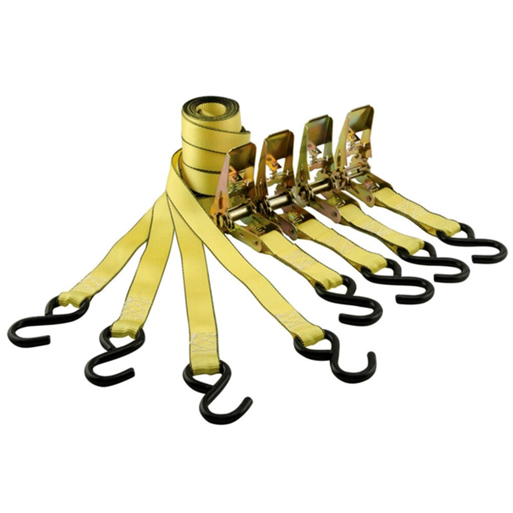 image of 1 in x 10 ft Light Duty Ratchet Tie-Downs, 4 pc