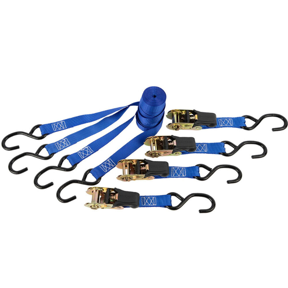 image of 1 in x 10 ft Soft Grip Ratchet Tie-Downs, 4 pc