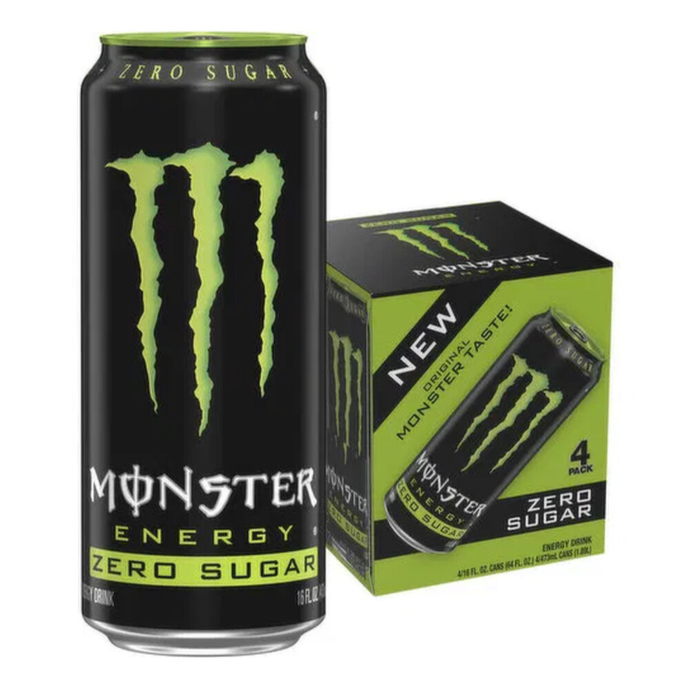 image of Monster Energy Drink- Zero Sugar, 16 fl oz, 4 pk