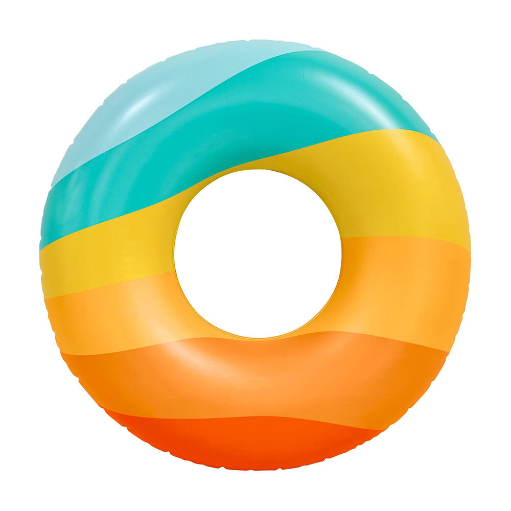 image of Retro Wave Inflatable Ring Pool Float