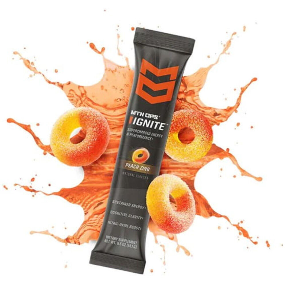 image of IGNITE Energy and Focus Drink Mix, Single, Peach Zing