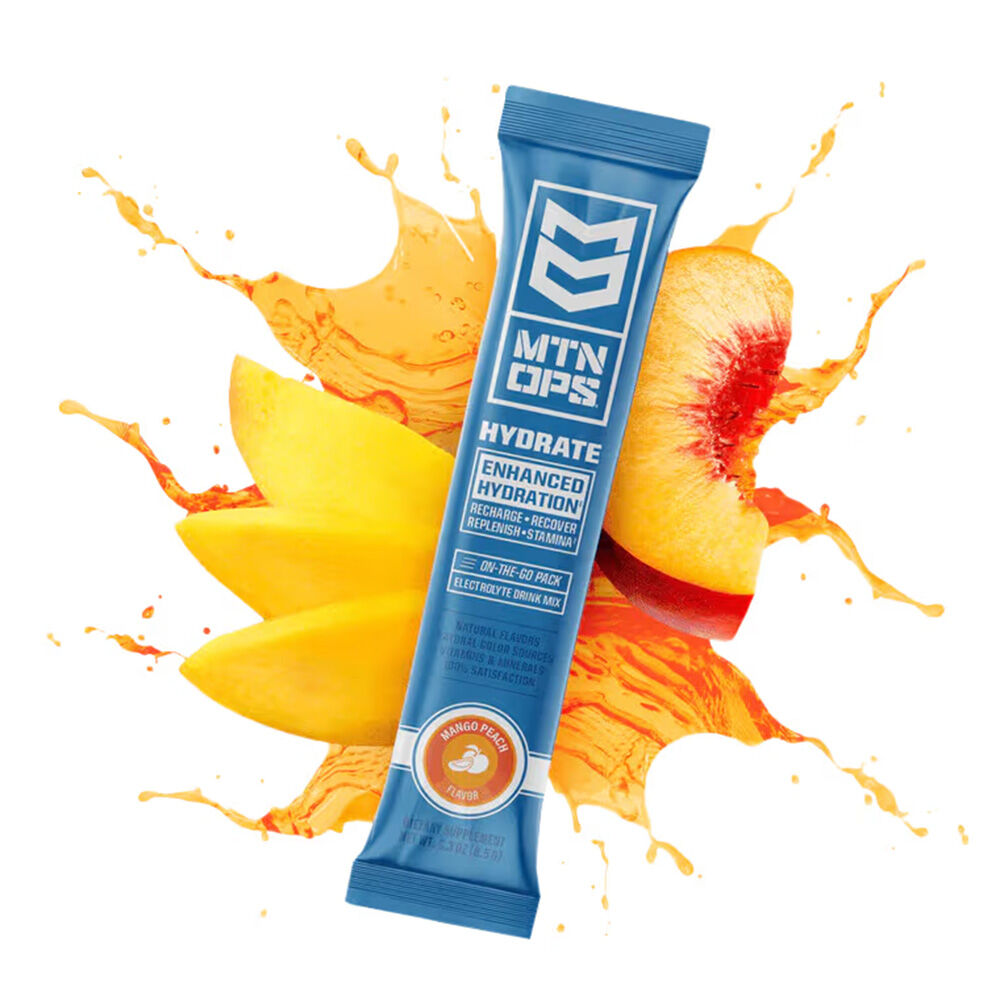 image of HYDRATE Electrolyte Drink Mix, Single, Mango Peach