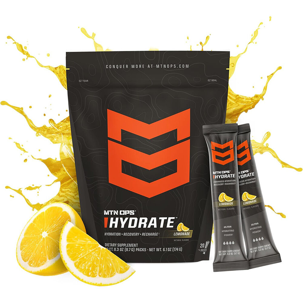 image of HYDRATE Electrolyte Drink Mix, 20 pk, Lemonade