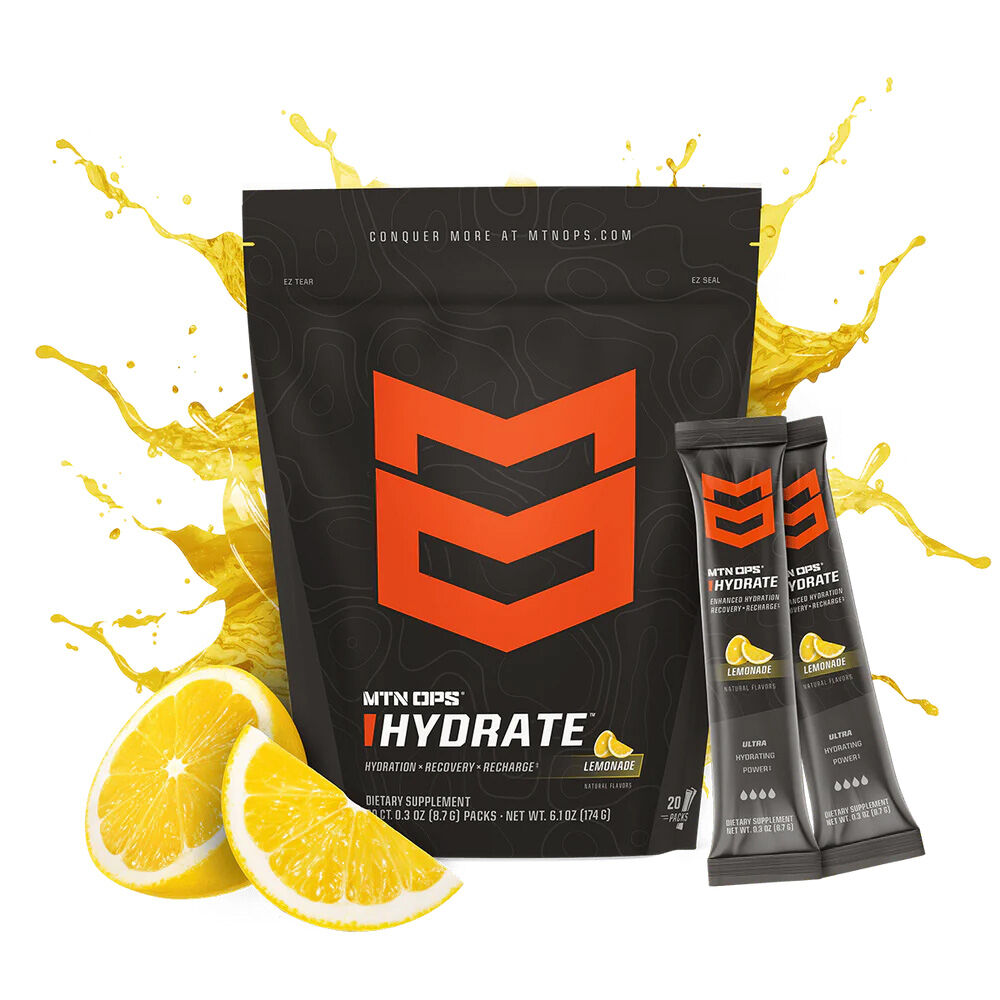 image of HYDRATE Electrolytes Powder Drink Mix, 20 Servings, Lemonade