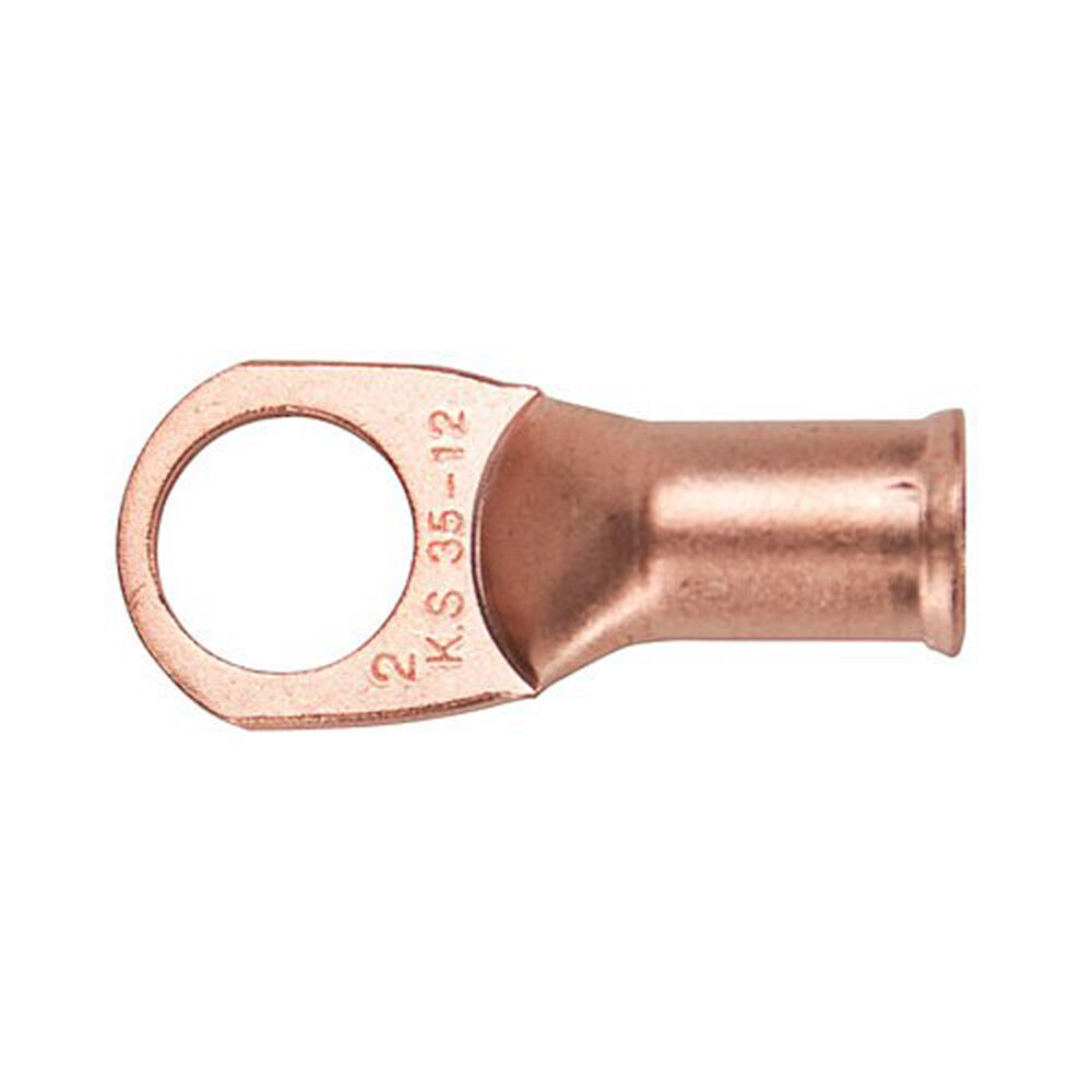 image of 2 AWG Crimp On Copper Lug, 1/2 in 