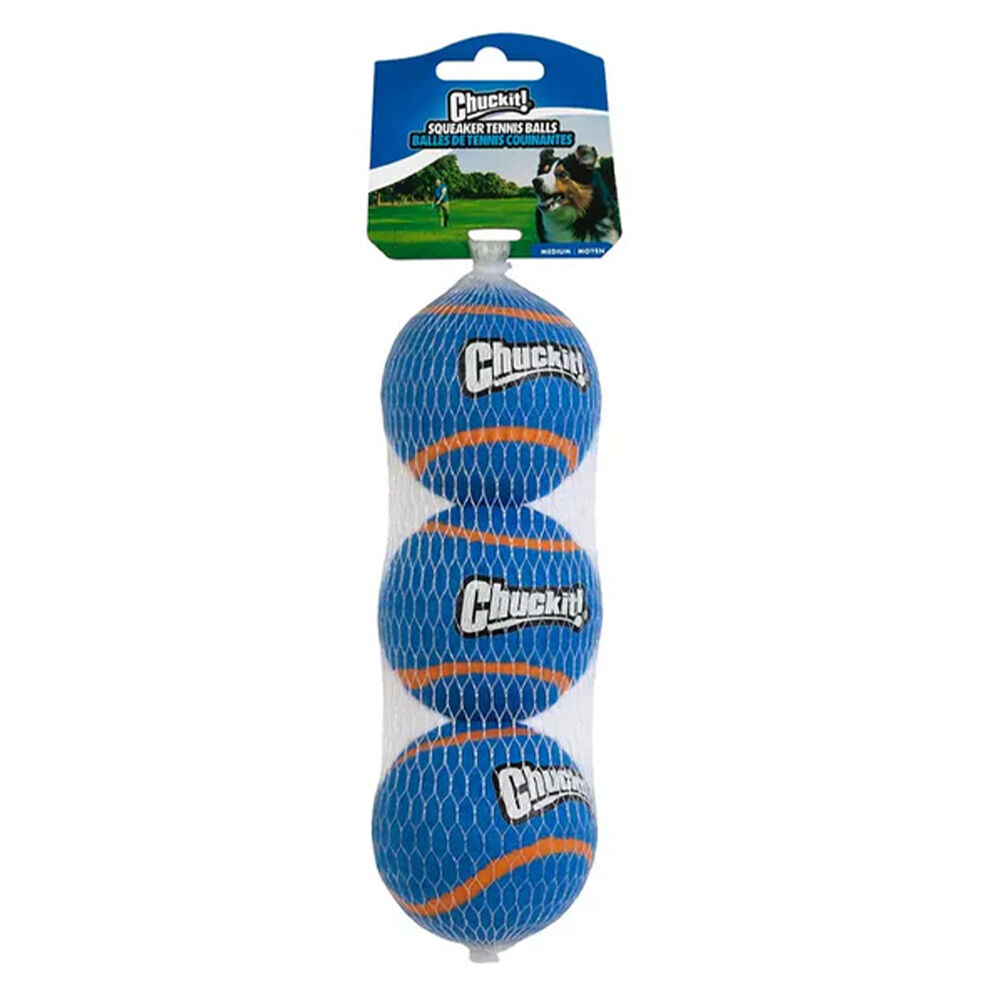 image of Squeaker Tennis Balls Dog Toy, 3 pk