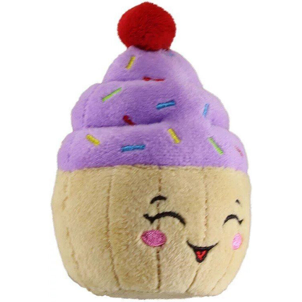 image of Tiny Tots Happy Birthday Cupcake Plush Dog Toy