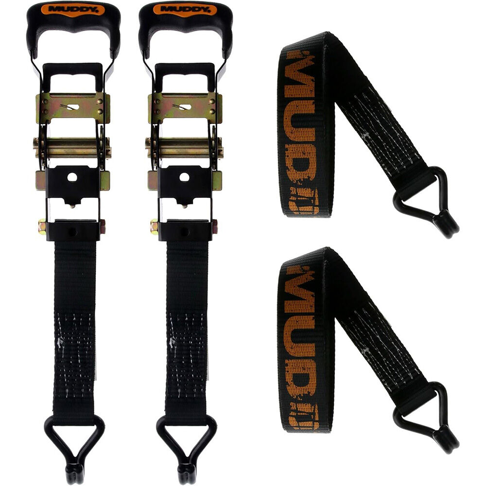image of 1.5 in x 16 ft Heavy Duty Ratchet Straps- 2 pk
