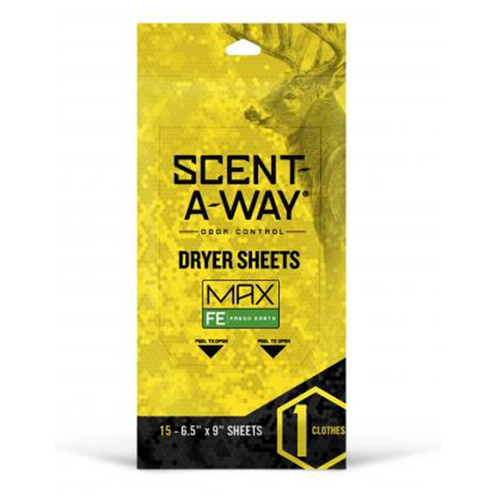image of Dryer Sheets- Scent-A-Way Max, Fresh Earth, 15 pk