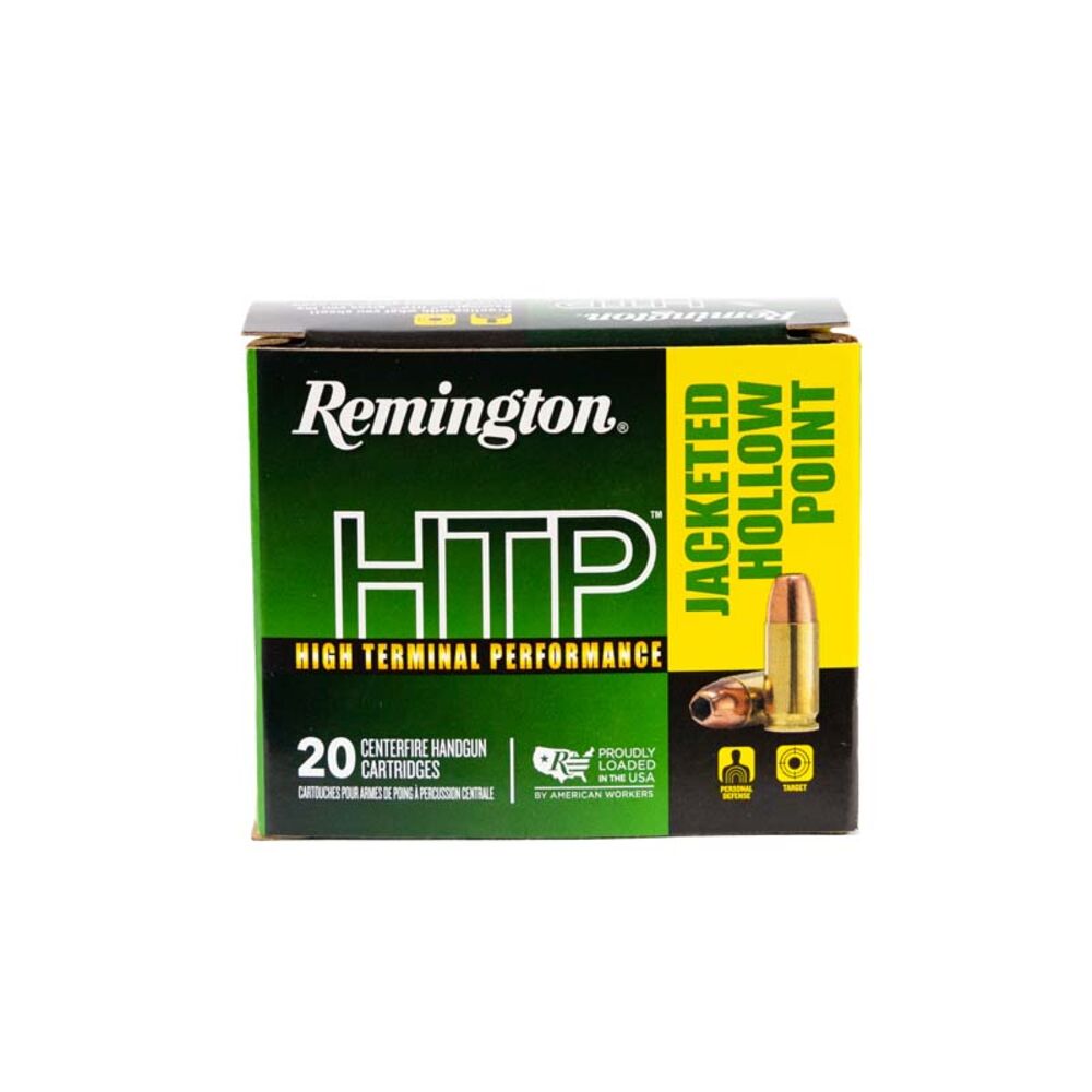 image of Remington 40SW 180 Grain Jacketed Hollow Point Handgun Ammunition, 20 rounds