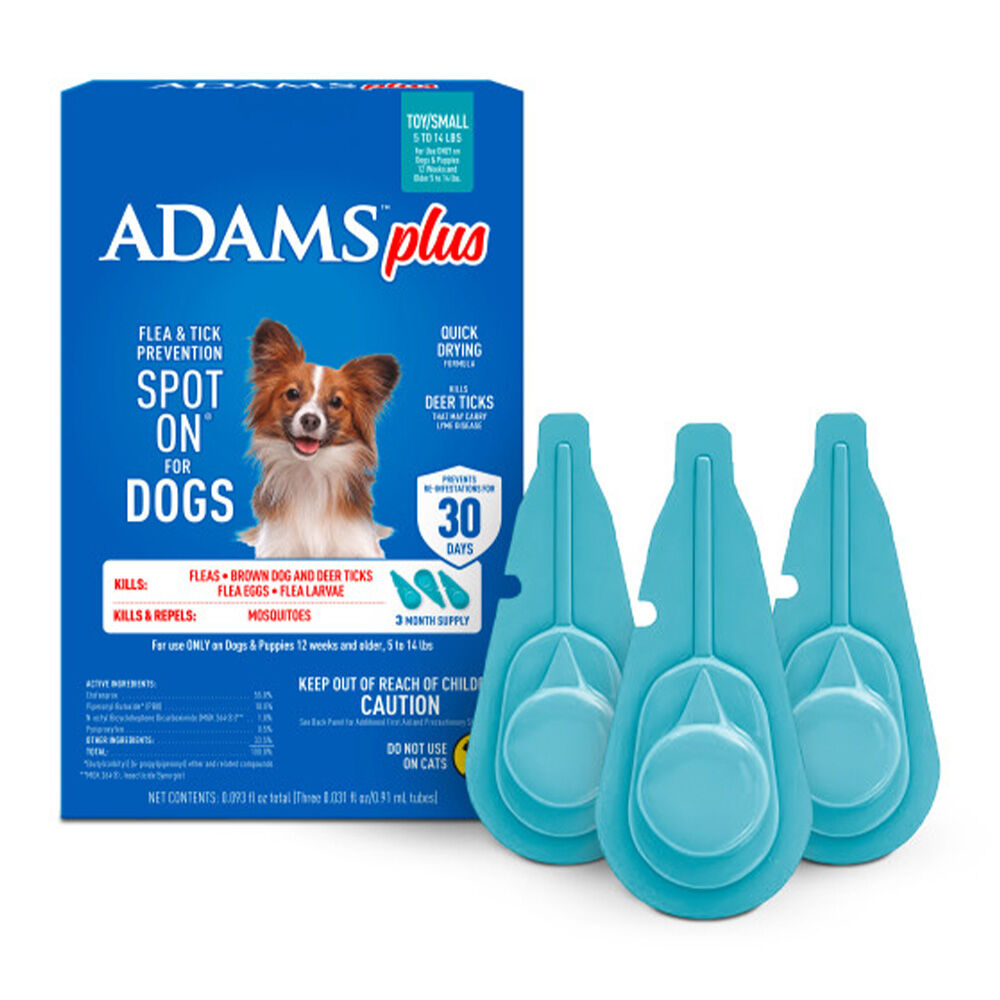image of Flea and Tick Spot On for Dogs, Small Dogs 5-14 Pounds, 3 Month Supply, With Applicator