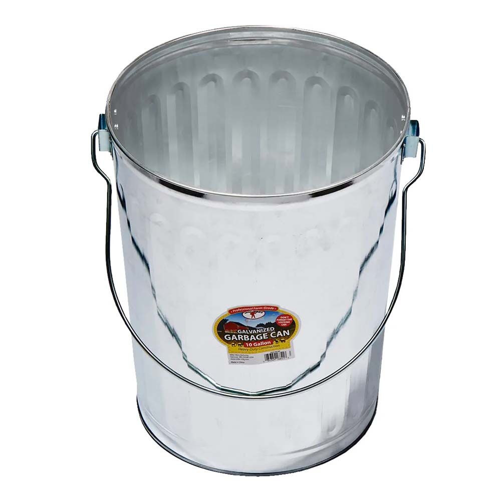 image of Galvanized Garbage Can, 10 Gallon
