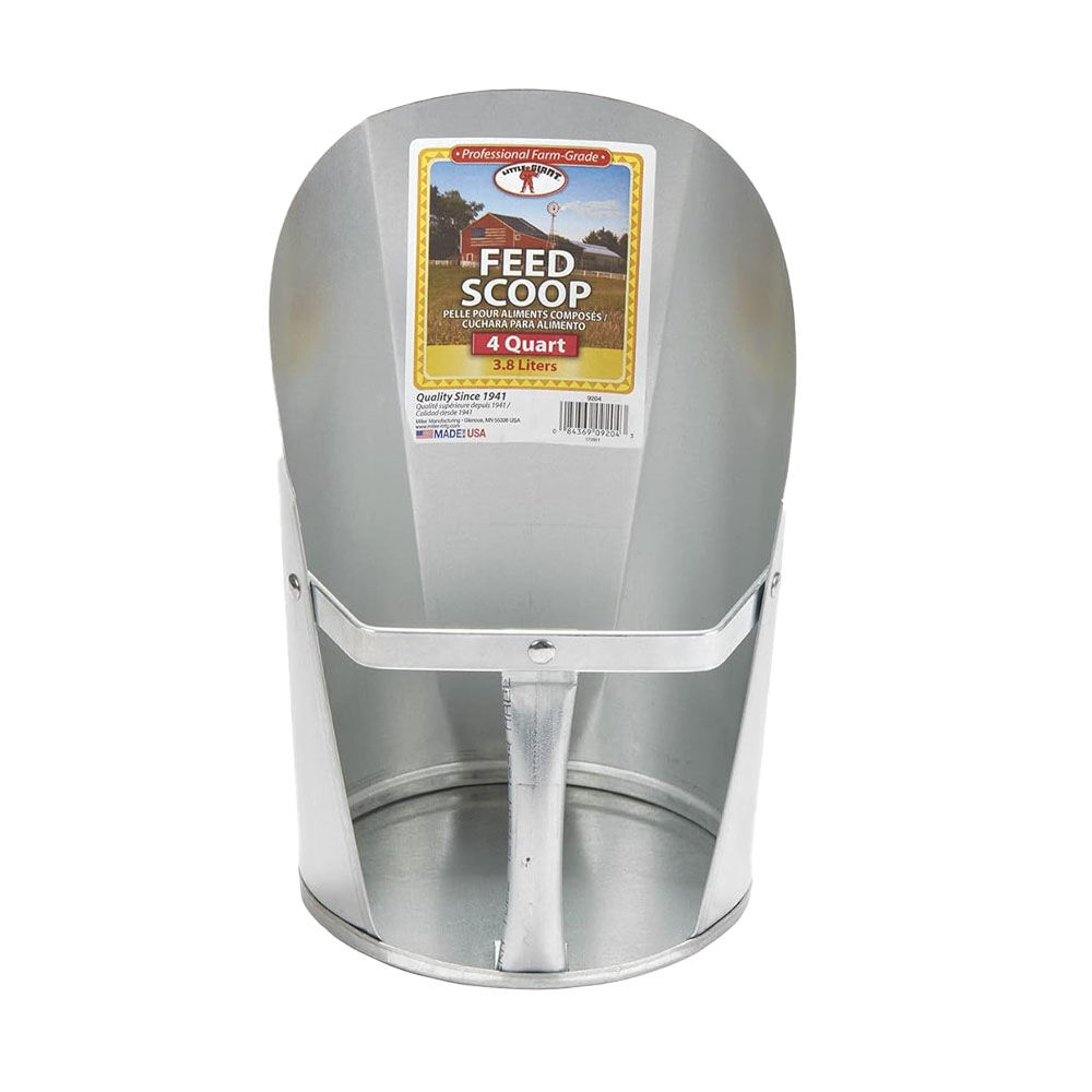 image of Little Giant Feed Scoop, Galvanized, 4 qt
