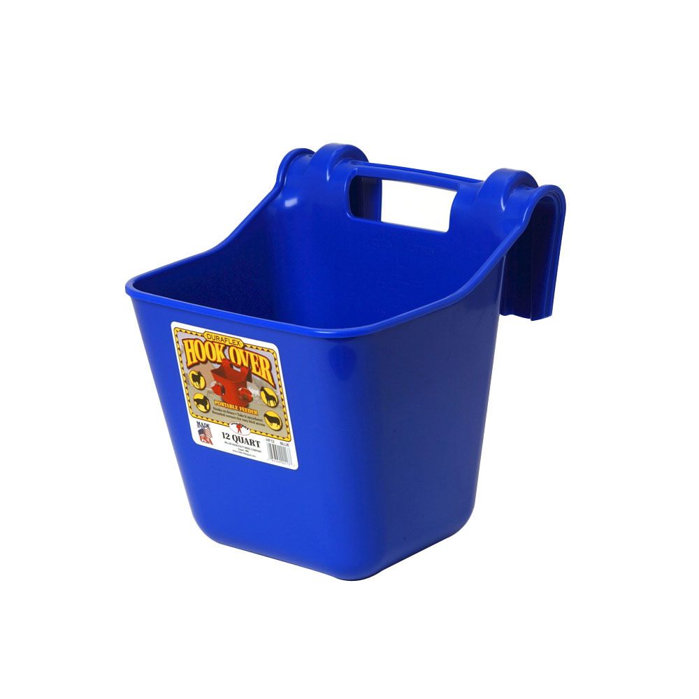 image of Little Giant Feeder, Hook Over, Blue, 12 qt