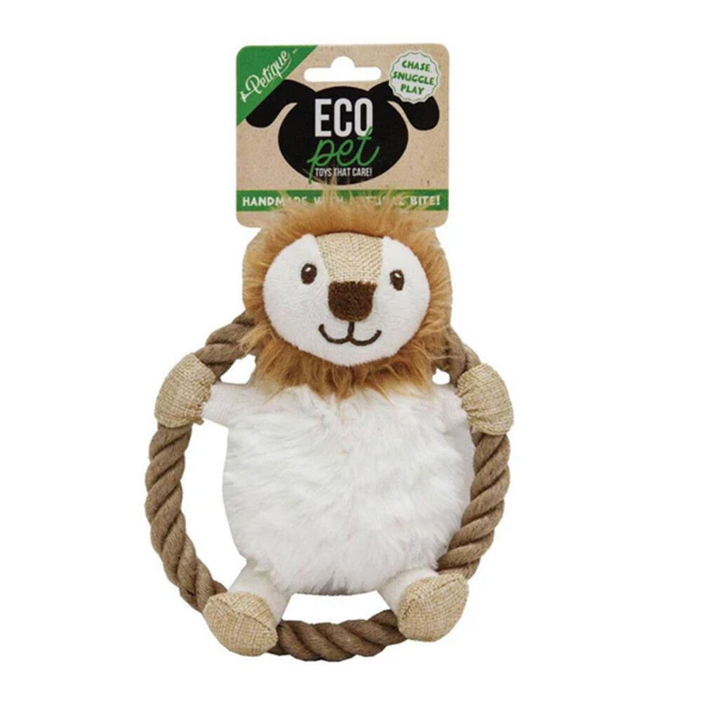 image of Eco Pet Lion Hula Rope Hemp Dog Toy