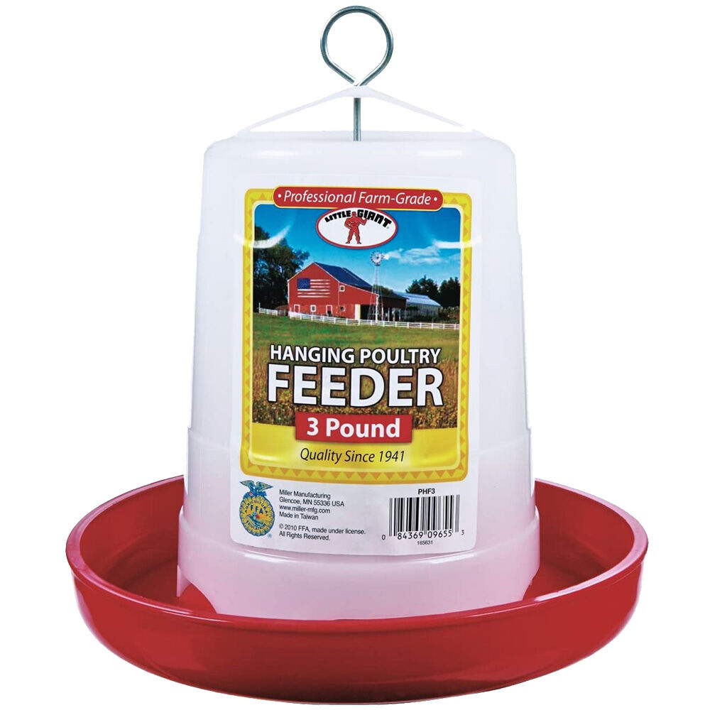 image of Plastic Hanging Poultry Feeder, 3 lb