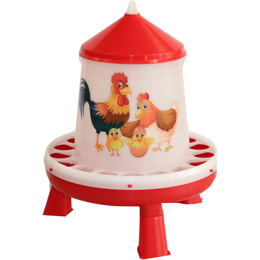 image of Illustrated Poultry Feeder with Legs, 8.5 lb