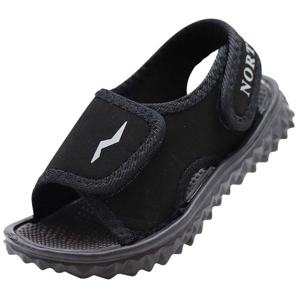image of Boys' 5-10 Black Slide Sandals