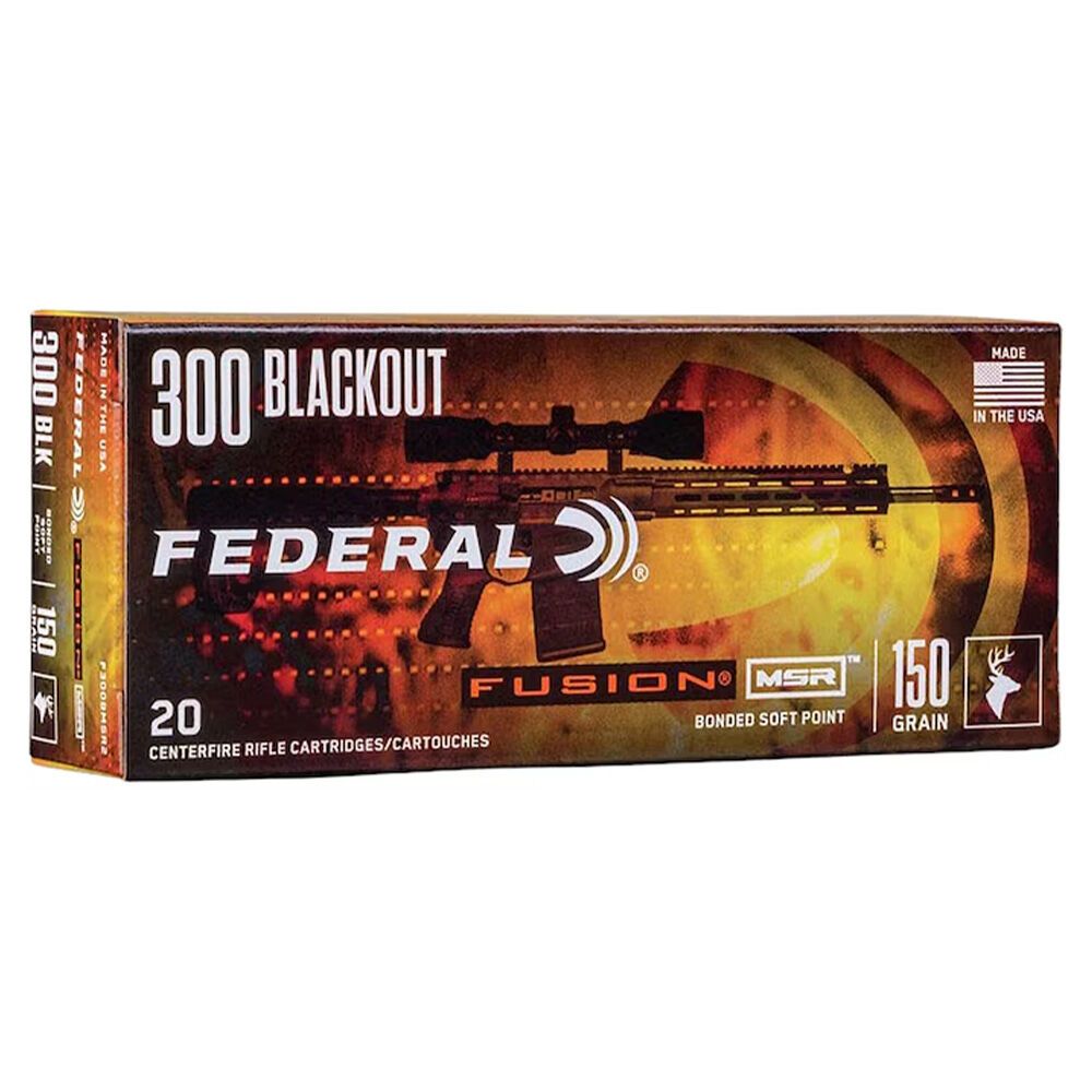 image of Fusion MSR 300 AAC Blackout 150 Grain Rifle Ammunition, 20 rds