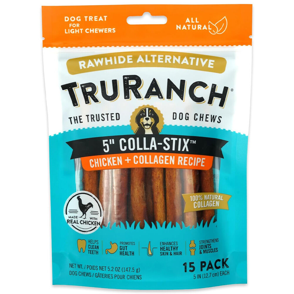 image of 5 in Colla-Stix Dog Chew Treats, Chicken, 15 pk