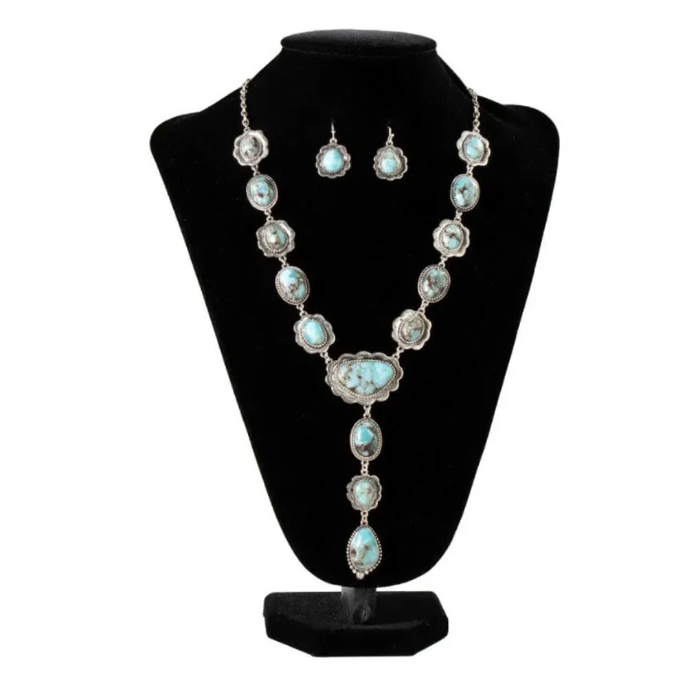 image of Women's Matte Turquoise Jewelry Set