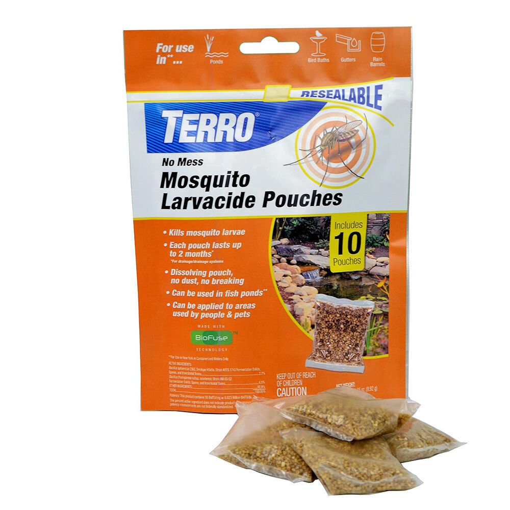 image of No Mess Mosquito Larvacide Pouches, 10 ct