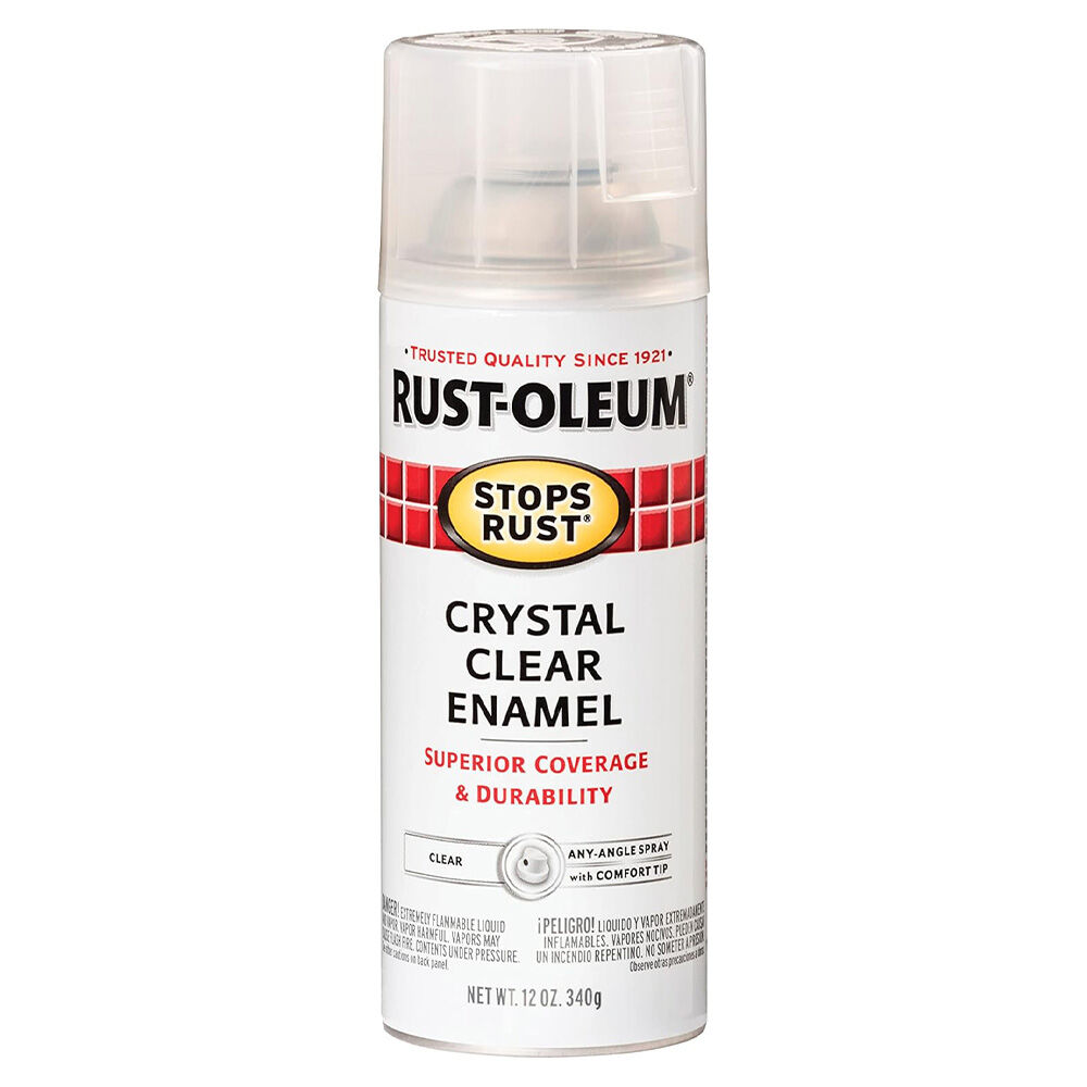 image of Stops Rust Crystal Clear Enamel Spray Paint, 12 oz