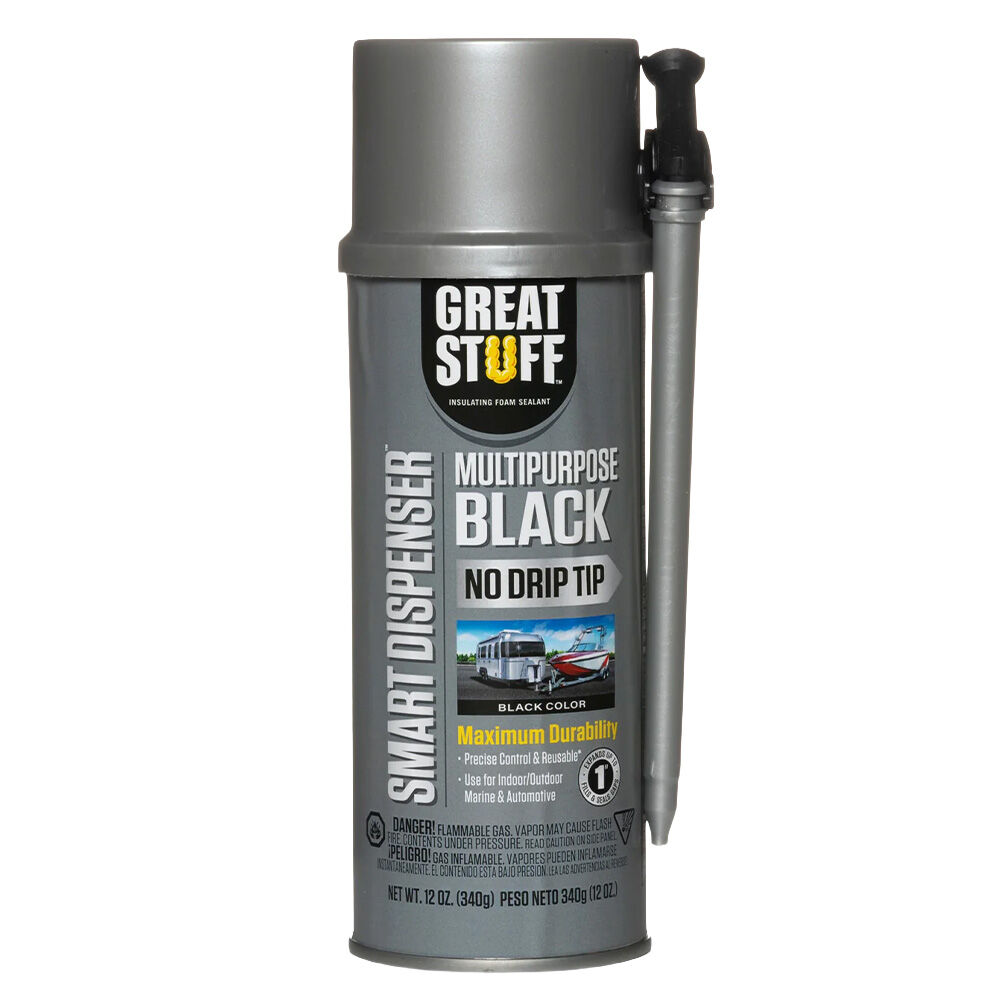 image of Multipurpose Black Insulating Foam Sealant with Smart Dispenser, 12 oz