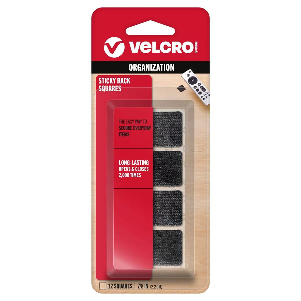 image of 7/8 in Sticky Back Mounting Squares, 12 pk