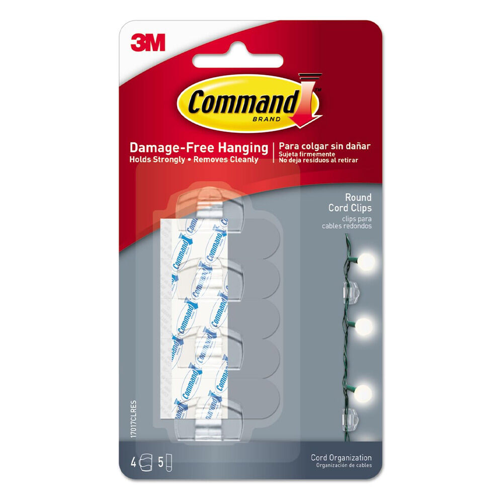 image of Command Clear Round Cord Clips, 4 pk