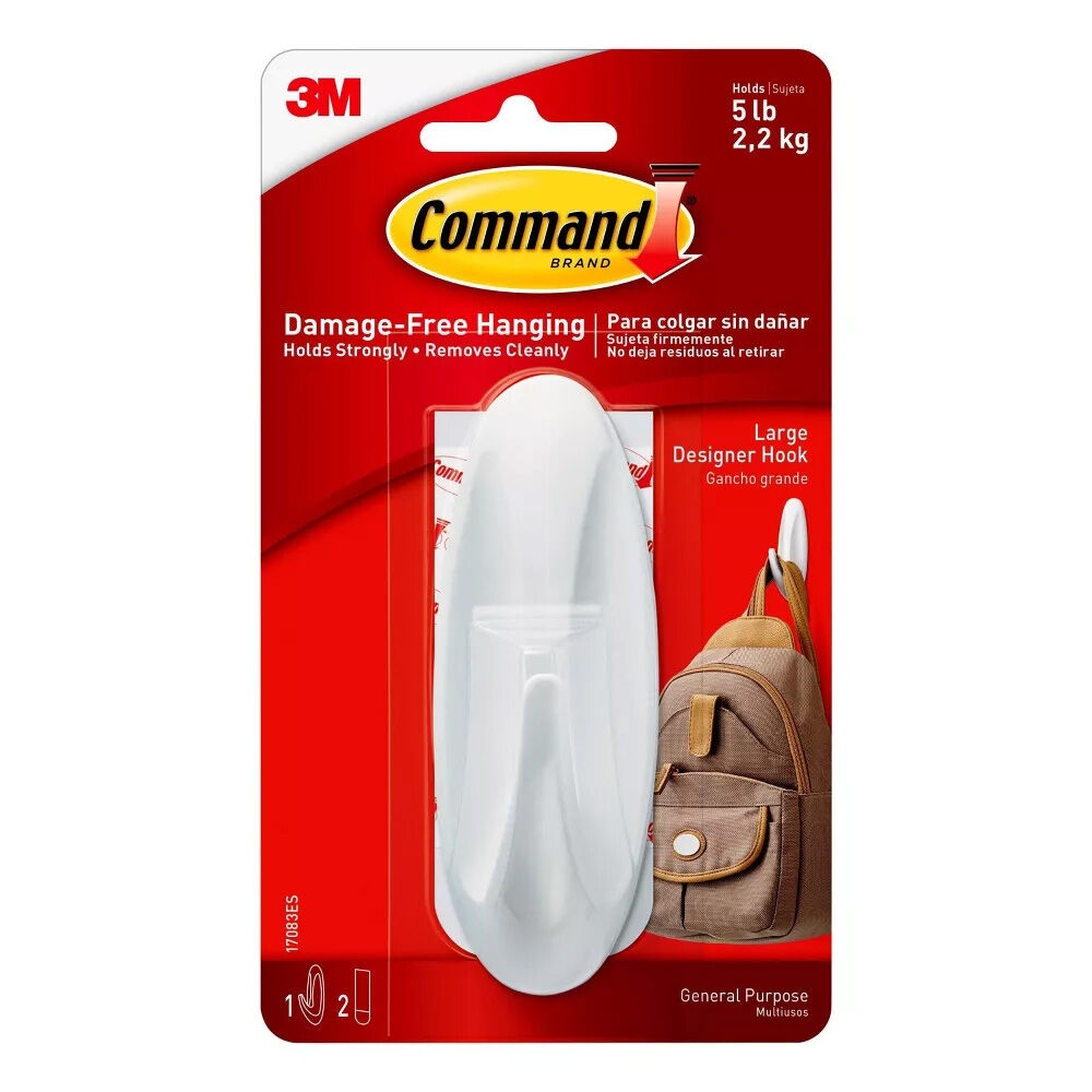 image of Command Large White Designer Hook
