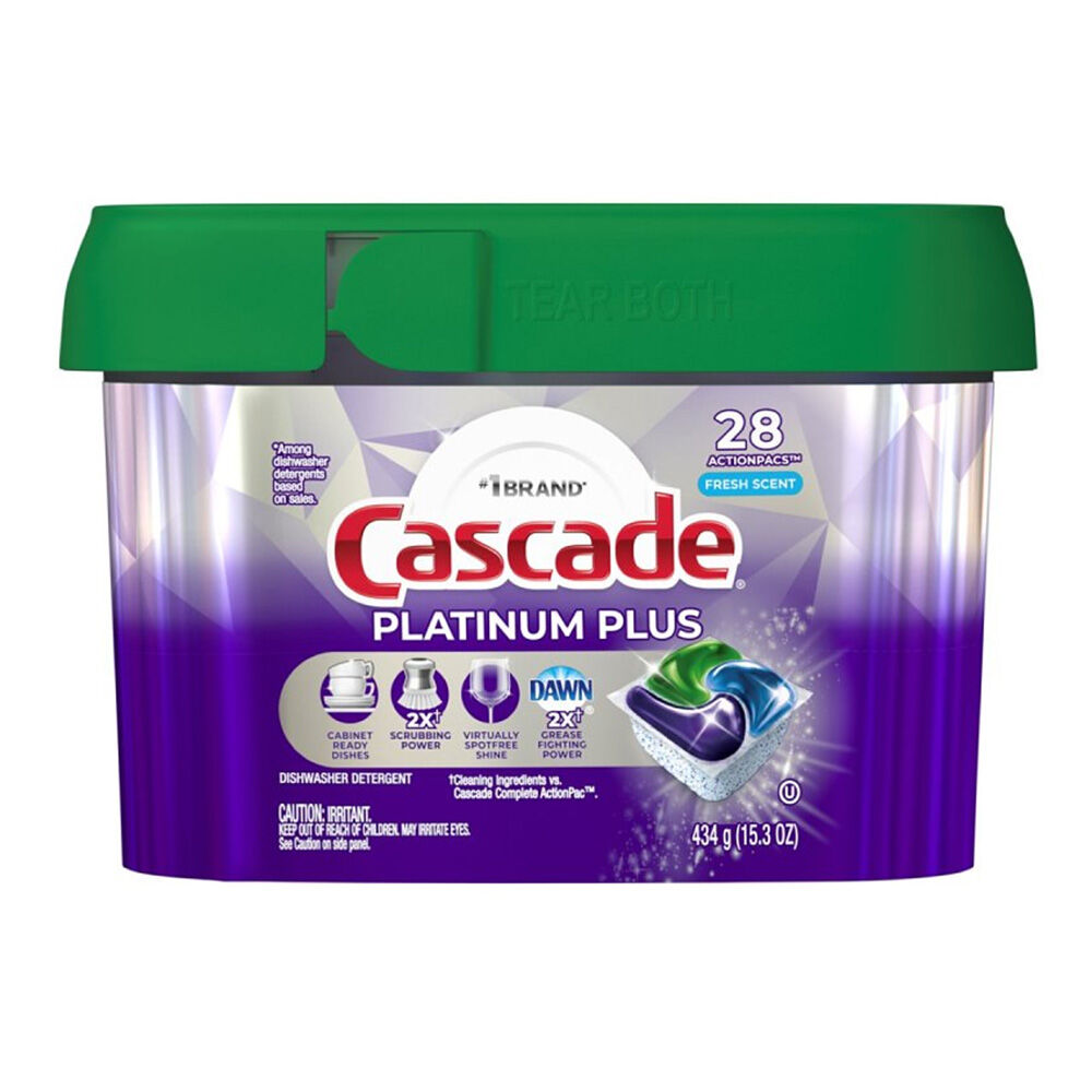 image of Platinum Plus Dishwasher Detergent Pods, 28 pk
