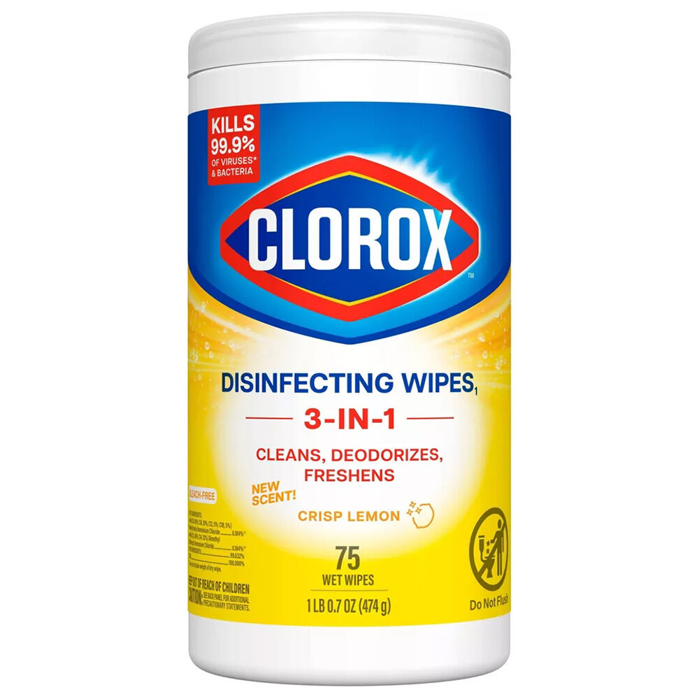 image of Multi-Surface Disinfecting Wipes, Crisp Lemon, 75 ct