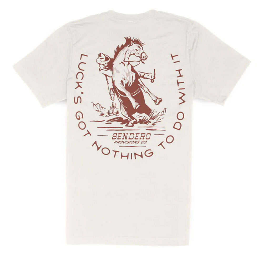 image of Men's No Luck Short Sleeve T-Shirt, White