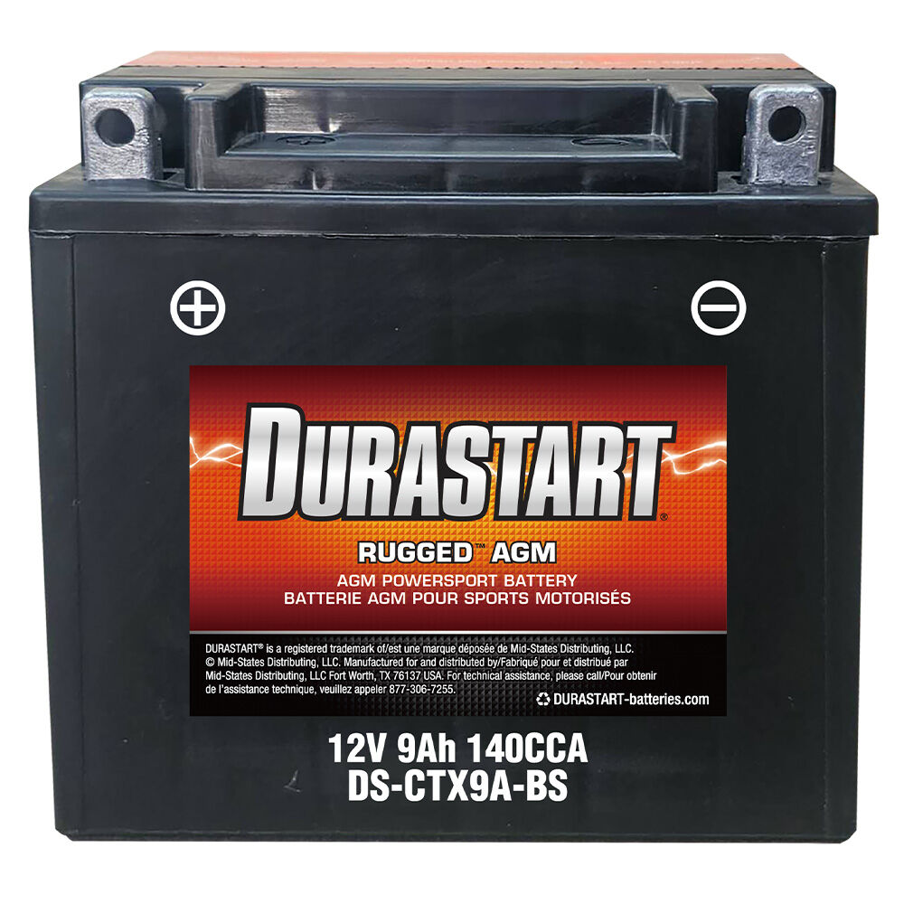 image of 12V Rugged AGM Powersport Battery, DS-CTX9A-BS