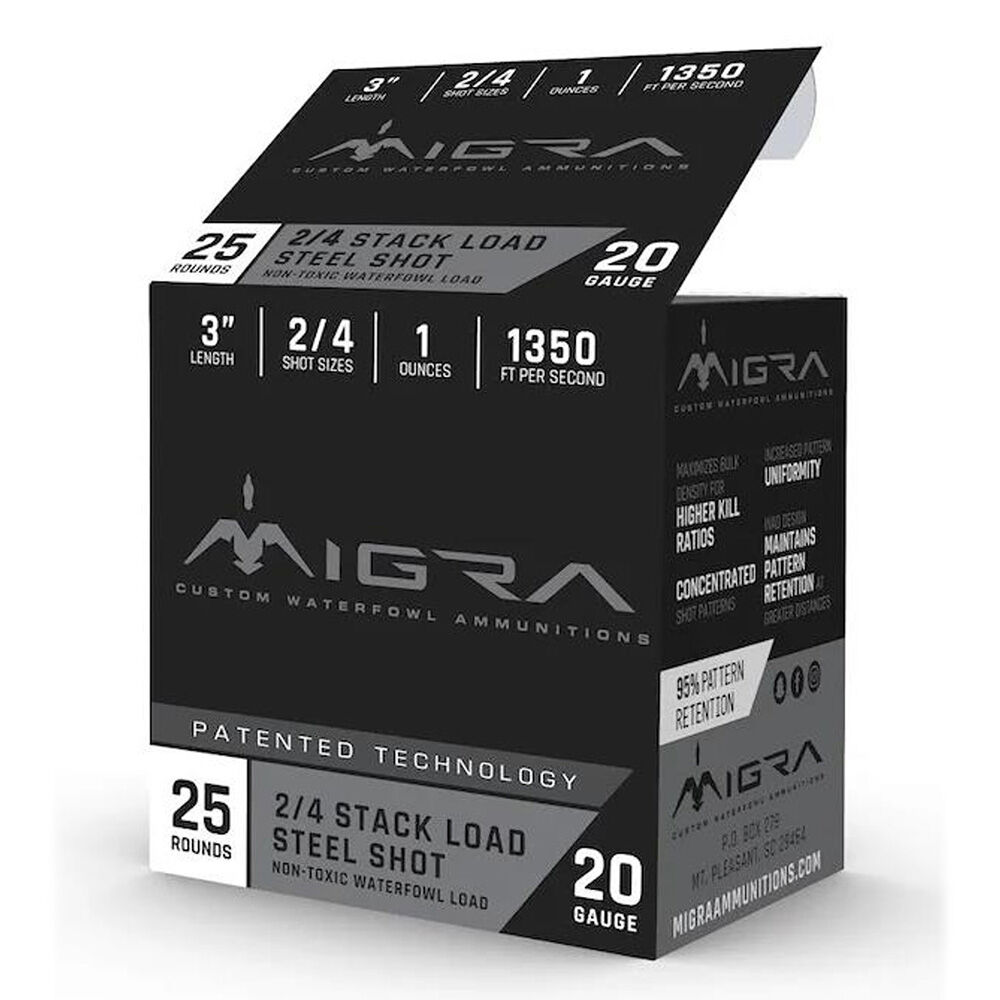 image of 20 Ga 3 in #2/4 Steel Shot,  25 Rounds