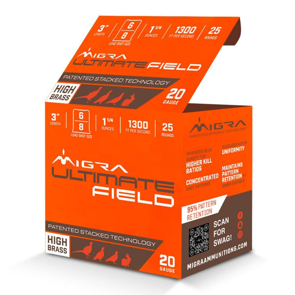 image of 20 Ga 3 in Ultimate Field High Brass Lead, 25 Rounds