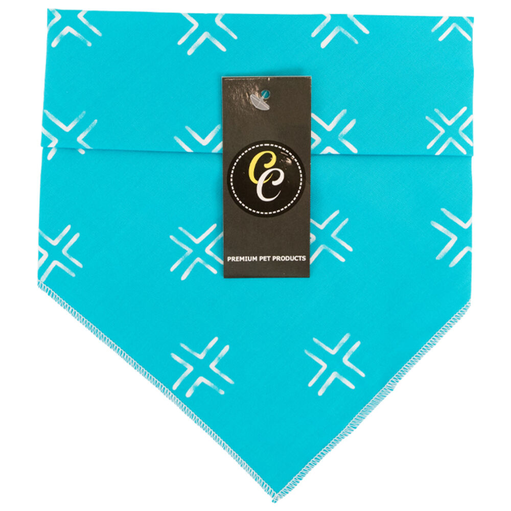 image of Dog Bandana, Turquoise Cross
