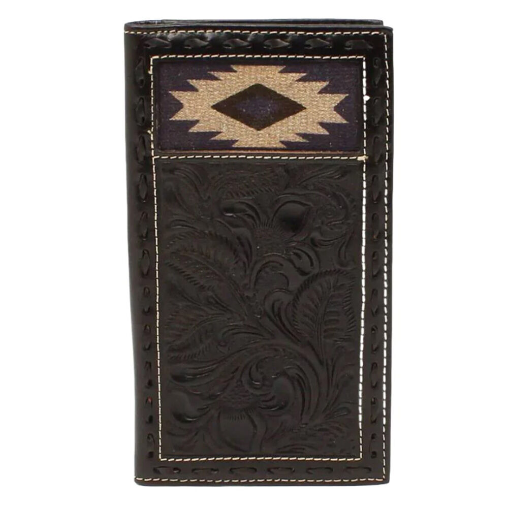 image of Men's Leather Southwestern Rodeo Bi-Fold Wallet