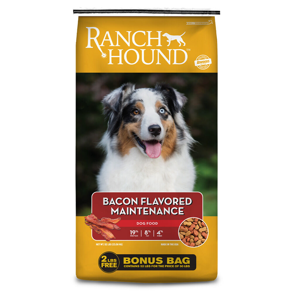 image of Dry Dog Food- Maintenance, Bacon Flavored, 50 lb
