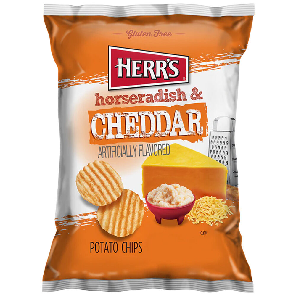 image of Horseradish and Cheddar Potato Chips, 6 oz