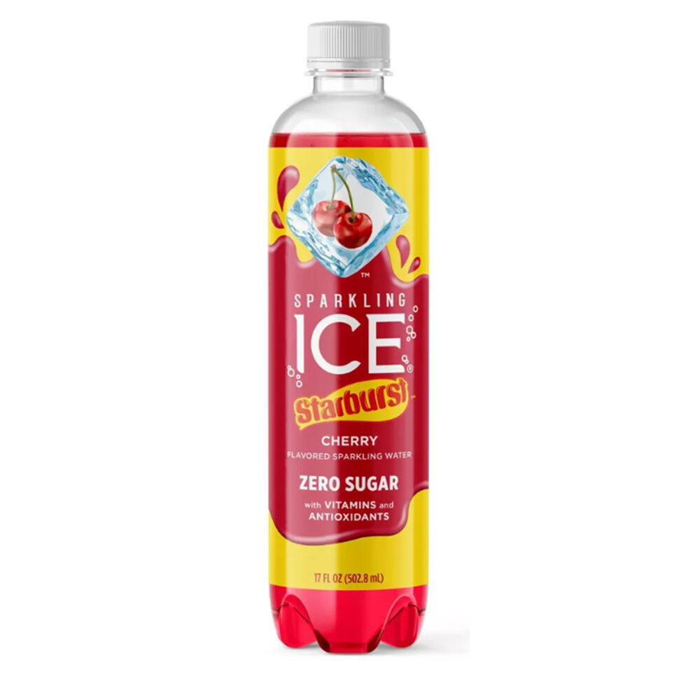 image of Sparking Water Bottle- Starburst Cherry, 17 fl oz