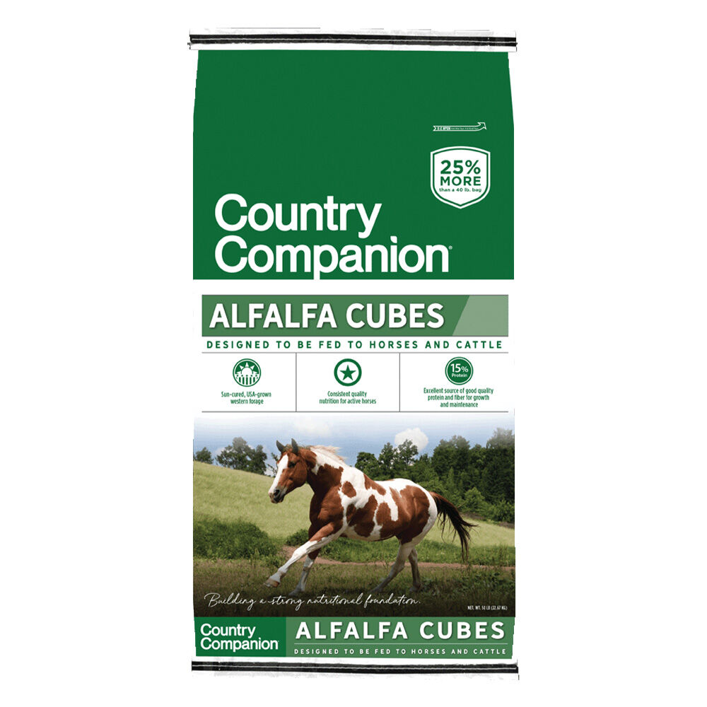 image of Premium Alfalfa Cubes, 50-lb Bag
