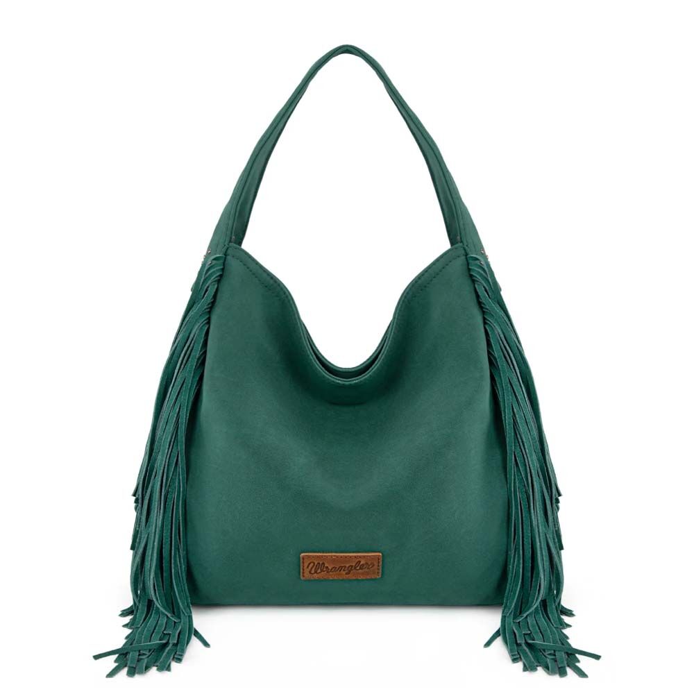 image of Women's Fringe Studded Hobo Bag